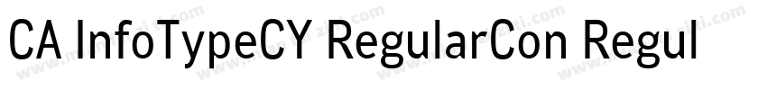 CA InfoTypeCY RegularCon Regular字体转换